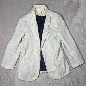 Urban Outfitters Silence + Noise Wool Blend Cream Speckled Menswear Blazer M